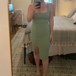Nasty gal midi dress sage